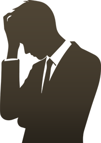 悩む人のイラスト